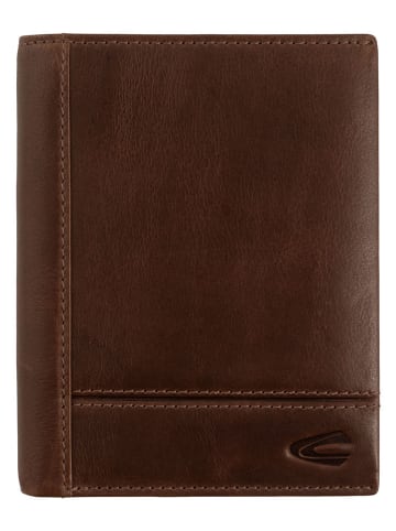 Camel Active Leder-Geldbörse "Tokyo" in Dunkelbraun - (B)10 x (H)12,5 x (T)2 cm