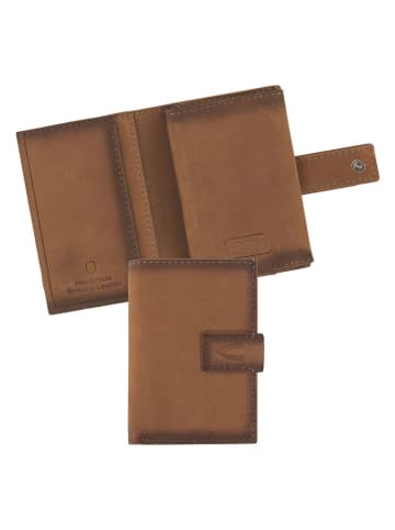 Camel Active Leder-Kartenetui "Dallas" in Cognac - (B)7 x (H)10 x (T)1,5 cm