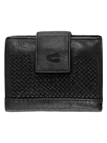 Camel Active Leder-Geldbörse "Wave" in Schwarz - (B)12,7 x (H)10,5 x (T)2 cm