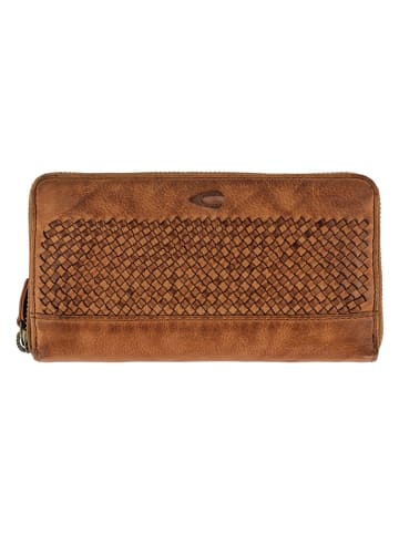 Camel Active Leder-Geldbörse "Wave" in Cognac - (B)19,5 x (H)10,5 x (T)2,5 cm