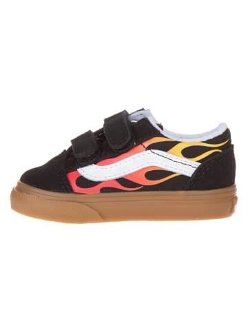 Vans Leder-Sneakers in Schwarz/ Orange