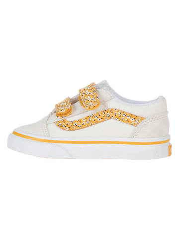 Vans Leder-Sneakers in Creme/ Orange