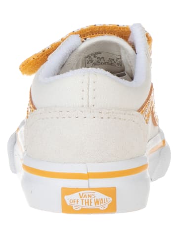 Vans Leren sneakers crème/oranje