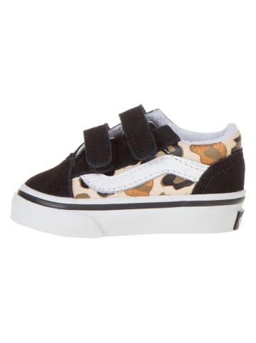 Vans Leren sneakers zwart/beige