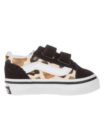 Vans Leren sneakers zwart/beige
