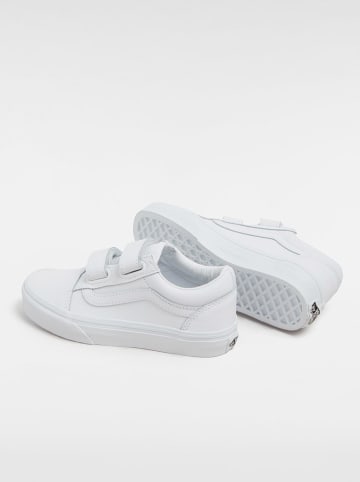 Vans Leder-Sneakers "Old Skool V" in Weiß