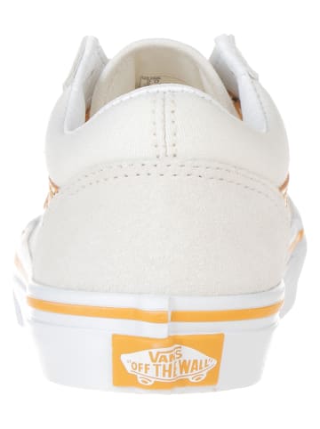 Vans Skórzane sneakersy w kolorze biało-pomarańczowym