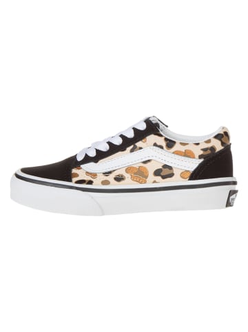 Vans Leren sneakers zwart/beige