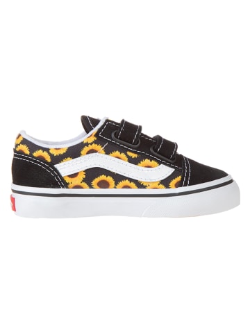 Vans Leren sneakers zwart/geel