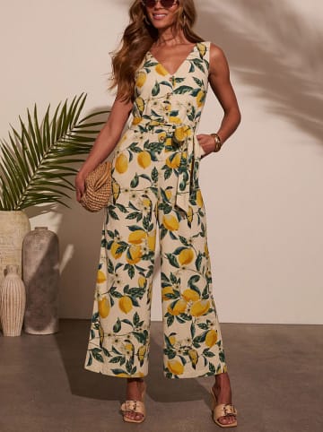 LA Angels Jumpsuit in Beige/ Gelb/ Grün