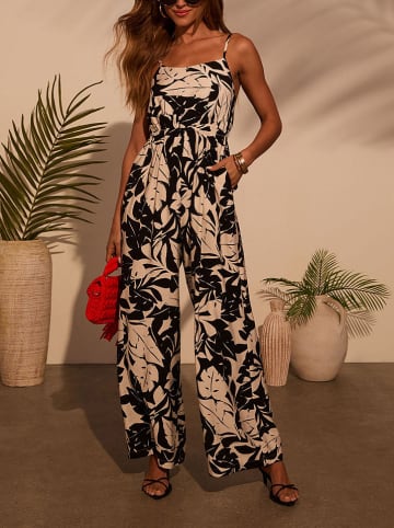 LA Angels Jumpsuit in Schwarz/ Creme