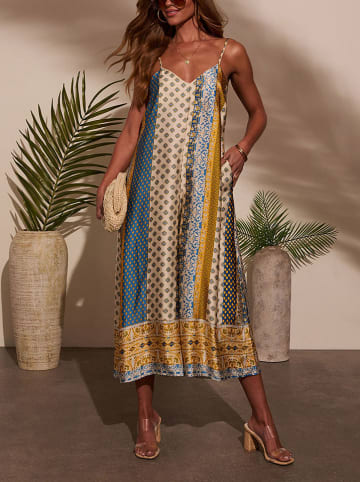 LA Angels Jumpsuit in Beige/ Blau