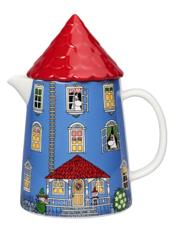 Moomin Theekan "Moominhouse" blauw/rood - 1 l