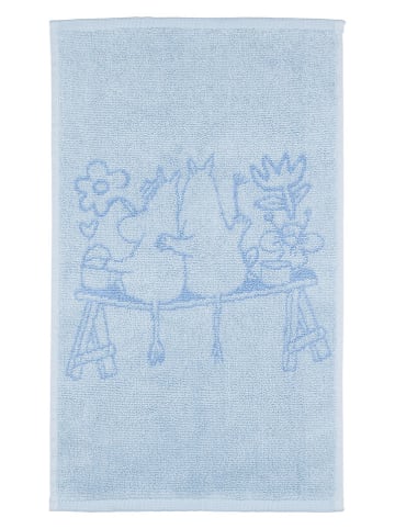 Moomin Ręcznik "Love" w kolorze błękitnym dla gości - 50 x 30 cm