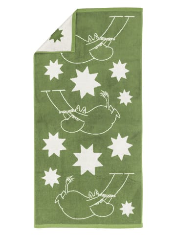 Moomin Duschtuch "Stars" in Grün/ Weiß - (L)140 x (B)70 cm