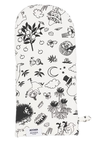 Moomin Ofenhandschuh in Weiß/ Schwarz - (L)35 x (B)15 cm