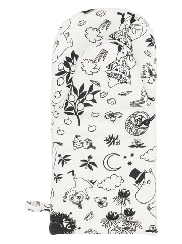 Moomin Ofenhandschuh in Weiß/ Schwarz - (L)35 x (B)15 cm