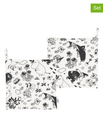 Moomin 2er-Set: Topflappen in Schwarz/ Weiß - (L)22 x (B)22 cm