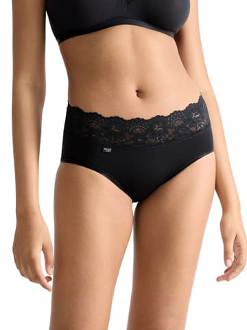 Sloggi Pełne figi high waist "Romance" w kolorze czarnym