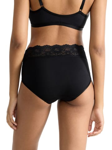 Sloggi Pełne figi high waist "Romance" w kolorze czarnym