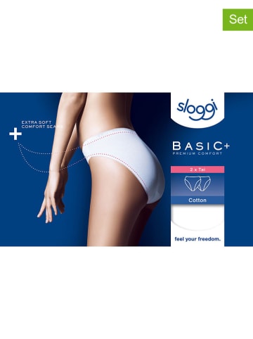 Sloggi 2er-Set: Slips "Basic+ Tai" in Weiß