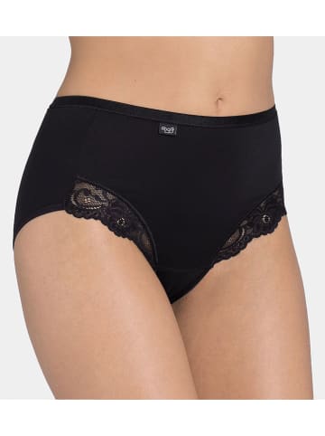 Sloggi Pełne figi high waist "Romance" w kolorze czarnym