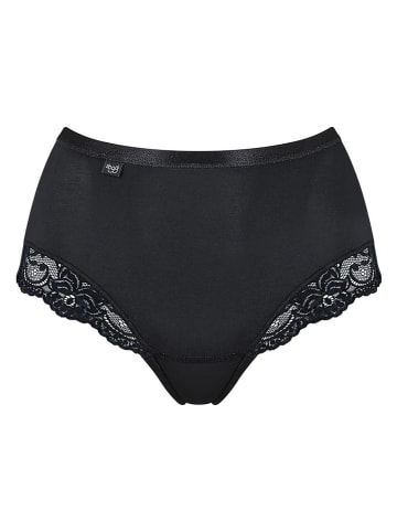 Sloggi Pełne figi high waist "Romance" w kolorze czarnym