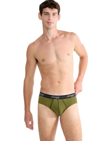 Sloggi 2-delige set: slips groen/grijs