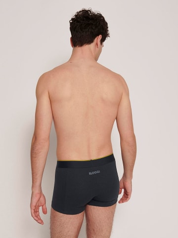 Sloggi 2er-Set: Boxershorts in Grau/ Schwarz