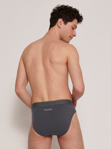 Sloggi 2er-Set: Slips in Grau/ Schwarz