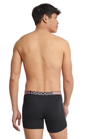 Sloggi 2er-Set: Boxershorts in Schwarz/ Blau