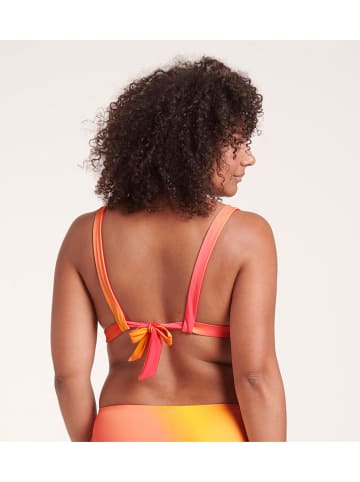 Sloggi Dwustronny biustonosz bikini w kolorze różowo-żółtym