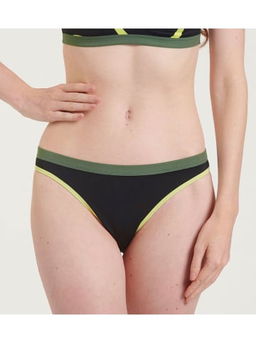 Sloggi Bikini-Hose in Grün/ Schwarz