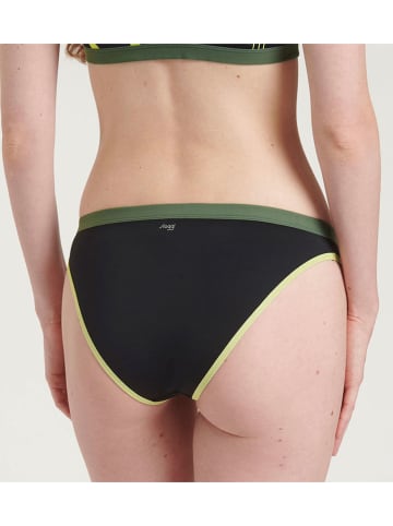 Sloggi Bikini-Hose in Grün/ Schwarz