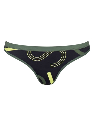 Sloggi Bikini-Hose in Grün/ Schwarz