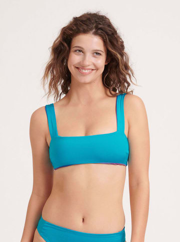Sloggi Wende-Bikini-Oberteil in Lila/ Hellblau