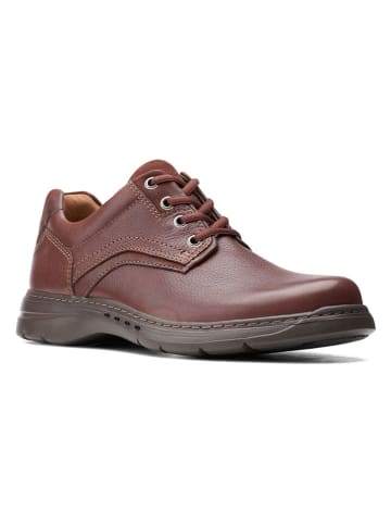Clarks Leder-Schnürschuhe "Brawley Pace" in Braun