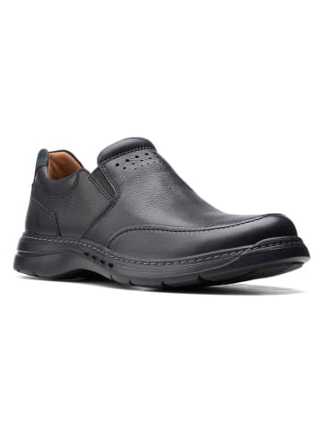 Clarks Leder-Slipper "Un Brawley" in Schwarz