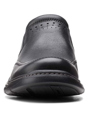 Clarks Leder-Slipper "Un Brawley" in Schwarz