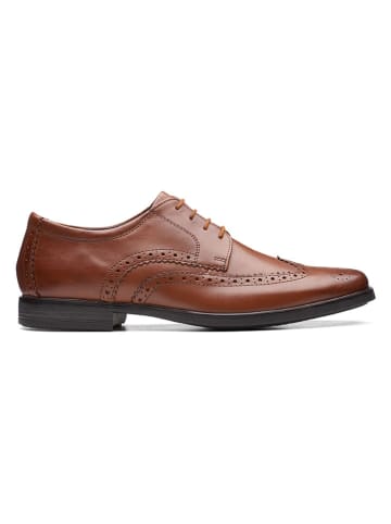 Clarks Leder-Schnürschuhe "Lea Howard" in Hellbraun