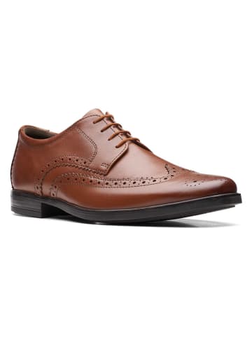 Clarks Leder-Schnürschuhe "Lea Howard" in Hellbraun