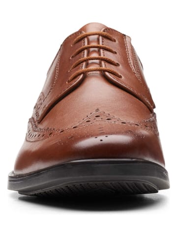 Clarks Leder-Schnürschuhe "Lea Howard" in Hellbraun