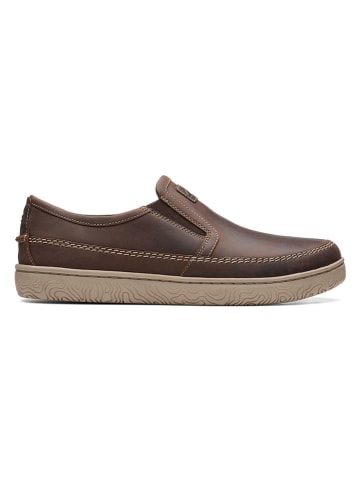 Clarks Leder-Slipper "Hodson" in Braun