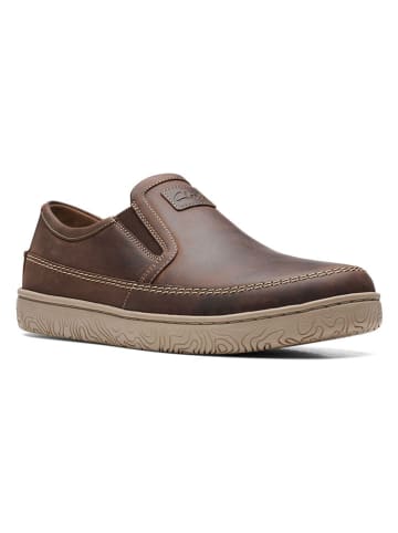 Clarks Leder-Slipper "Hodson" in Braun