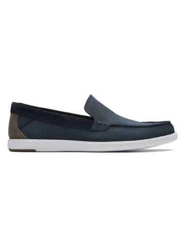 Clarks Leder-Mokassis "Bratton" in Dunkelblau