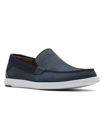 Clarks Leder-Mokassis "Bratton" in Dunkelblau