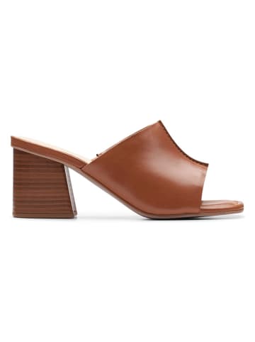 Clarks Skórzane klapki "Siara65" w kolorze jasnobrązowym