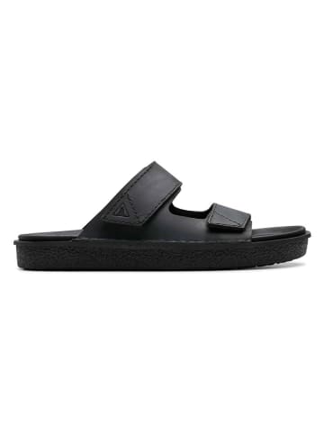 Clarks Leder-Pantoletten "Litton" in Schwarz