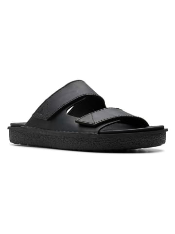 Clarks Leder-Pantoletten "Litton" in Schwarz