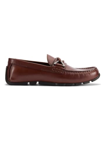 Clarks Skórzane mokasyny "Lea Oswick" w kolorze brązowym